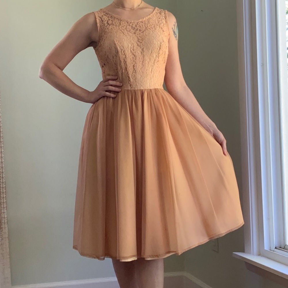 Vintage Peach Dress